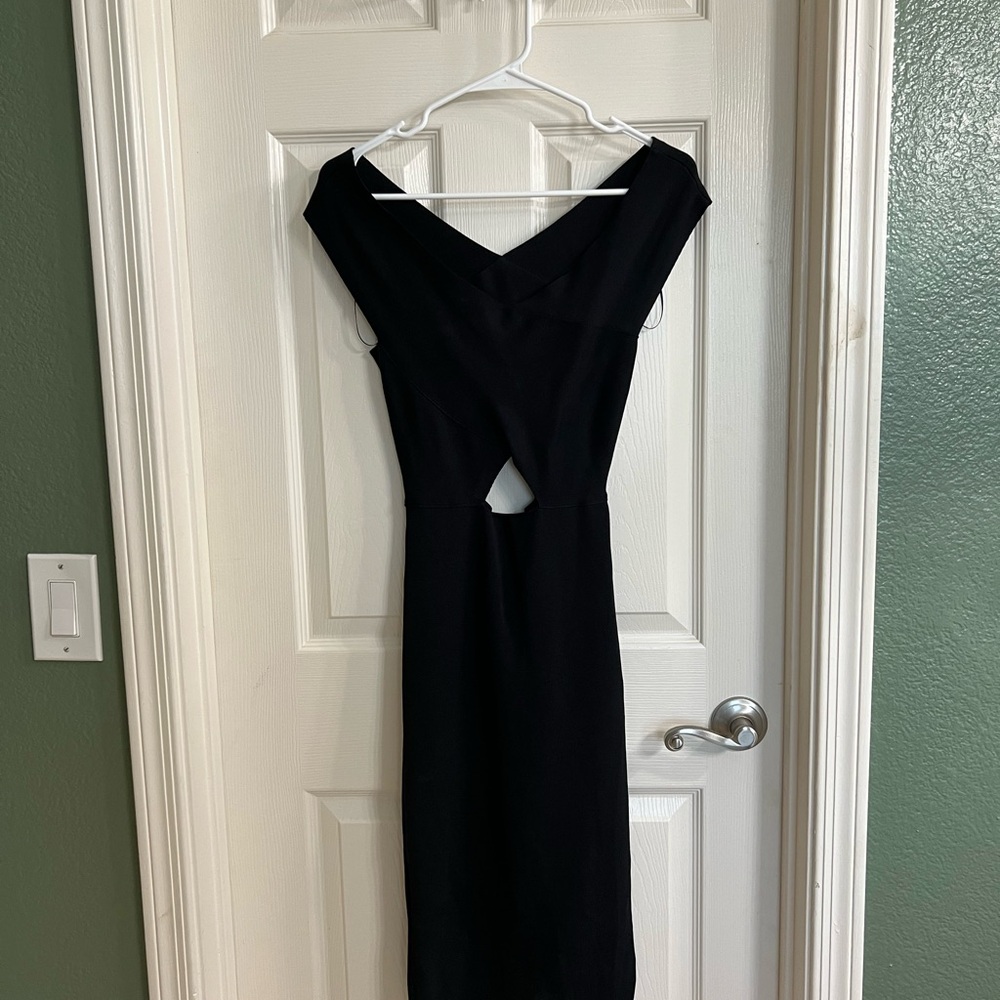 All in Favor Black Backless Dress